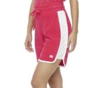 Juicy By Juicy Couture Towel Terry Mid Rise Pull On Pink Shorts